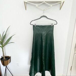 Emerald Green St. Patrick’s Day Vegan Pleather Long Skirt